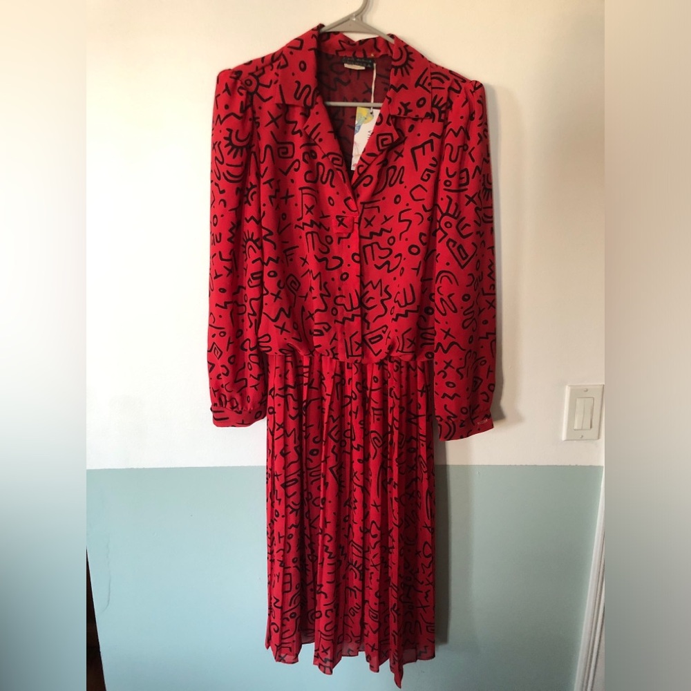 Vintage Shoulder Pad Dress via ModCloth Size 16